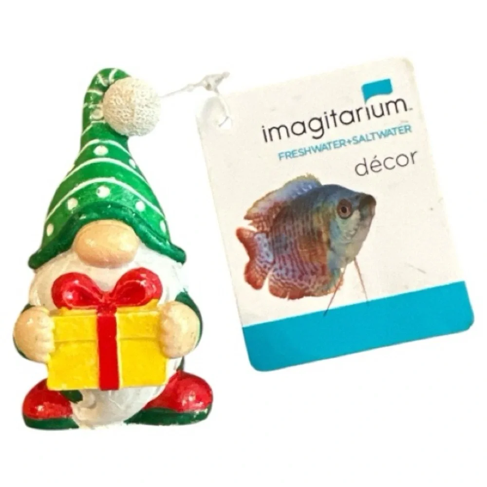 Imagitarium Christmas Gnome Aquarium Decor